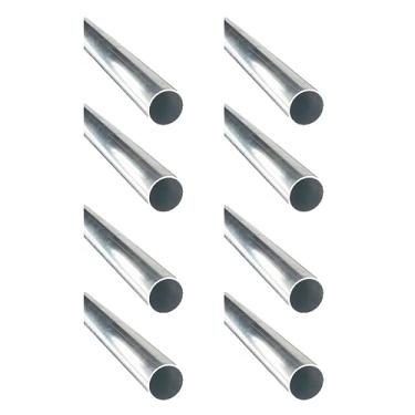 Imagem de Tubo redondo de alumínio 5.1 cm x 4.8 cm x 55.0 cm de comprimento, 8 peças 50 mm x 48 mm x 550 mm OD x ID x L 6063 tubo de alumínio redondo 50 mm diâmetro externo espessura da parede 1 mm (Kwweeoo)