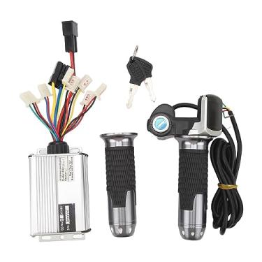 Imagem de flexman Kit de aderência do acelerador de controle de velocidade de bicicletas elétricas 48V 1000W com visor quadrado de bloqueio, kit de conversão universal do acelerador Ebikes para motocicletas