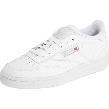 Imagem de Reebok Tênis infantil unissex Club C, Branco/Cinza transparente, 6.5 Big Kid