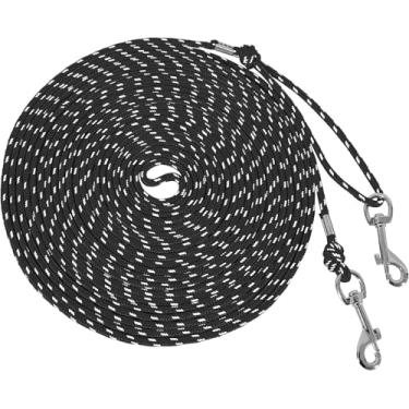 Imagem de Coleira reflexiva para gatos – Cabo para gatos de 4,5 m, à prova de fuga, para caminhada, quintal, longa, durável, segura, para brincar ao ar livre para filhotes/gatinhos/pequenos animais (preto)