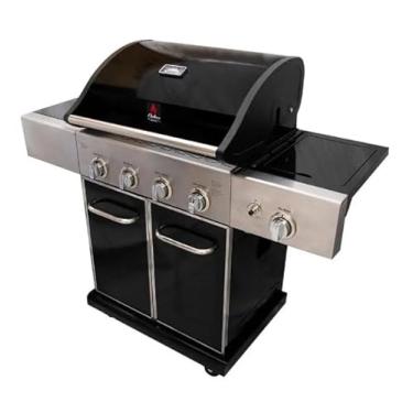 Imagem de Churrasqueira a Gás Chaleur Brasil Devon Black – Aço Inox 430 com Pintura Eletrostática, Estilo Bafo Americana, Carrinho com Rodas para Área Gourmet