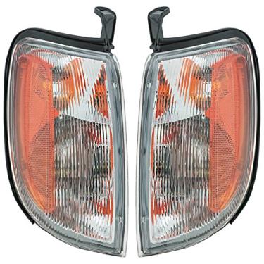 Imagem de TRQ Conjunto de luzes de canto lateral para motorista e passageiro compatível com Nissan Frontier 1998-2000 2000-2001 Xterra NI2520124 NI2521124