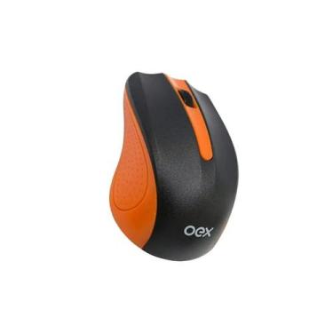 Imagem de Mouse Sem Fio Optico Ms404 1200dpi Preto/laranja Oex