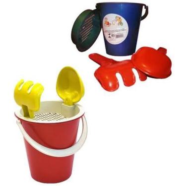 Imagem de Balde De Praia Com Pa E Acessorios Na Rede 13.5X13Cm - Omotcha