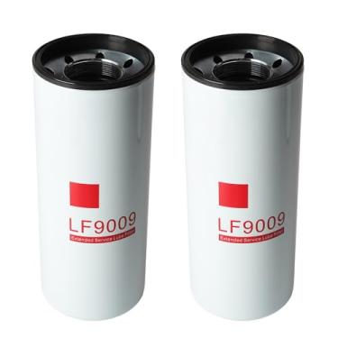 Imagem de Pacote com 2 filtros de óleo/lubrificante LF9009 adequado para Cummins ISC 8.3L, para ISL/QSL 9.0L, para ISM, para N14, para M11, para motor diesel NTA 855, substitui OEM # 3401544 P553000 51748XD