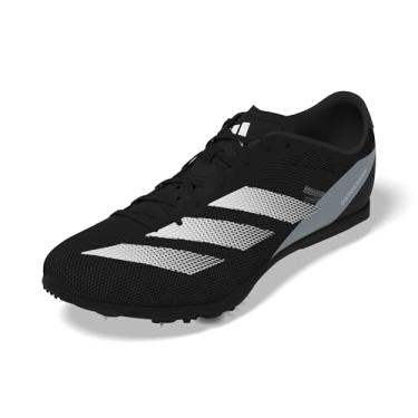Imagem de adidas Tênis unissex adulto Adizero Distancestar Track and Field, Preto/Zero Metálico/Branco, 9.5 Women/8.5 Men