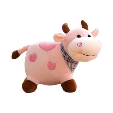 Imagem de Meninas Dos Desenhos Animados Vaca Brinquedo De Pelúcia Algodão Macio 