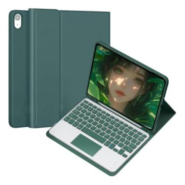 Imagem de Capa Para Tablet Com Teclado Bluetooth Para 2018/2020/2021/2022 iPad Pro 11 Polegadas (Verde Escuro, Teclado de toque)