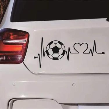 Imagem de Adesivo Para Carro Amo Futebol - Lojinha Da Luc Adesivos