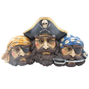Imagem de Decoração de Parede em Gesso 42x22cm - 3 Piratas / Bucaneiros - Decor1