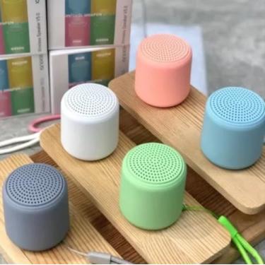 Imagem de Caixa de Som Bluetooth, Mini Speaker Portátil, 5 Cores, Controle Touch, LED RGB, Bateria Recarregável (Azul)