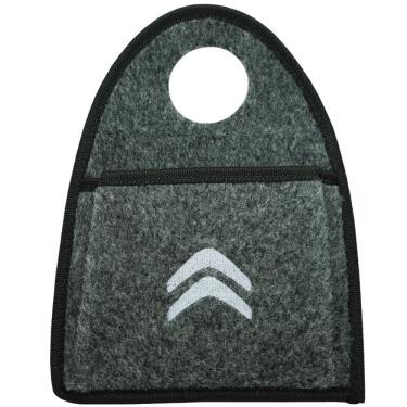 Imagem de Lixeira Lixinho Automotiva Carro Carpete Logo Bordado para Câmbio Grafite