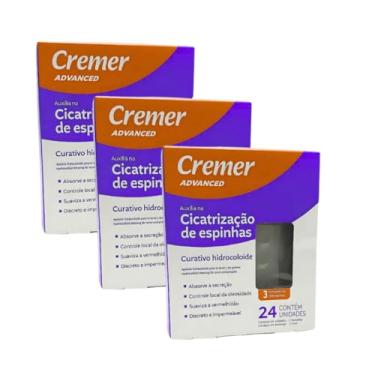 Imagem de Kit 3 unidades - Curativo Hidrocoloide para Acne e Espinhas – 24 Unidades (72 no total) | Adesivo Discreto, 3 Tamanhos (7/10/12 mm), Absorve Secreções, Impermeável, Uso com Maquiagem