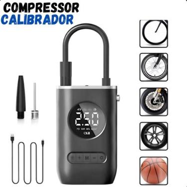 Imagem de Compressor Sem Fio para Pneus  Bomba Digital 150 PSI para Carro, Moto 