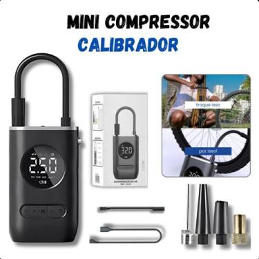 Imagem de Mini Compressor Sem Fio 150 PSI  Para Pneus de Carro, Moto e Bicicleta