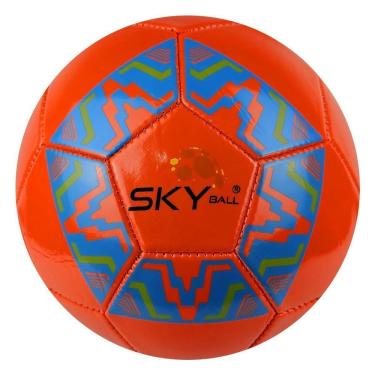 Imagem de Kit 5 Bolas Futebol Infantil Sky Costurada Sintético Laranja