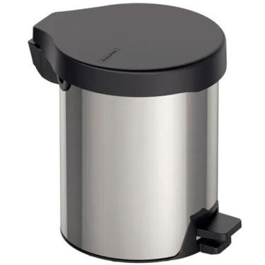 Imagem de Lixeira com Pedal 5L Tramontina em Aço Inox com Acabamento Polido e Ta