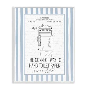 Imagem de Stupell Industries Papel higiênico Correct Way Branco Emoldurado Giclee Art Design por Lettered and Lined, 50 x 40 cm