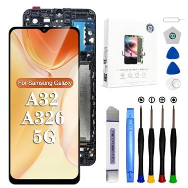 Imagem de EFAITHFIX Tela de substituição para Samsung Galaxy A32 5G com moldura de tela LCD de 6,5 polegadas digitalizador para Samsung A326U A326B A326A A326W S326DL Montagem de tela sensível ao toque com