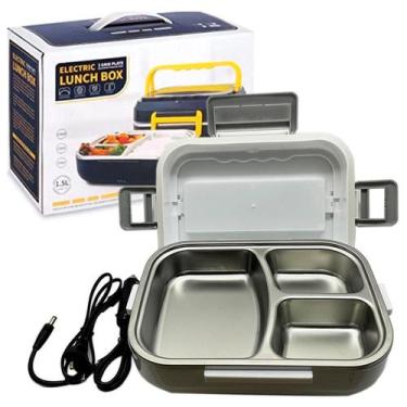 Imagem de Marmita Elétrica Inox Recipiente 12V/24V Térmica - Relet