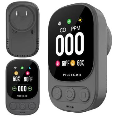 Imagem de Detector de monóxido de carbono Pildegro HD-08 com alarme de temperatu
