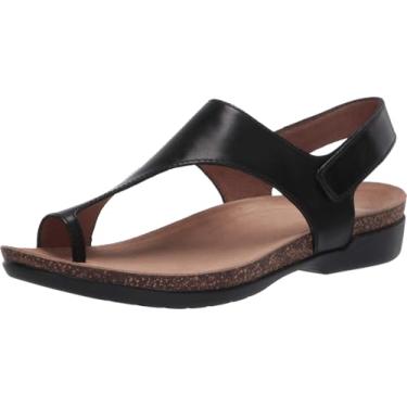 Imagem de Dansko Sandália feminina Reece – Palmilha de espuma viscoelástica e cortiça para conforto e suporte do arco – Sola de borracha leve para uso prolongado – Versátil, casual a elegante, com alça de