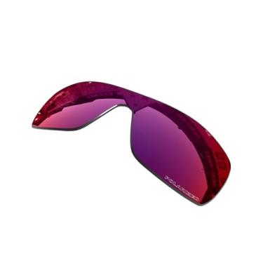 Imagem de Lentes de substituição OOWLIT compatíveis com óculos de sol Oakley Turbine Rotor, Purple Red Combine8™ Polarized, One Size