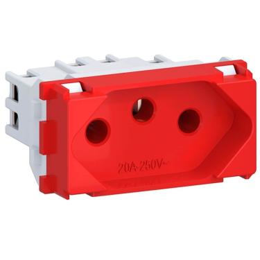Imagem de Tomada 2P+T com 20 Ampères 250 Volts Vermelho - E011100175 - WETZEL