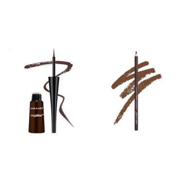 Imagem de Delineador de olhos wet n wild MegaLiner Liquid Dark Brown + Lápis Koh