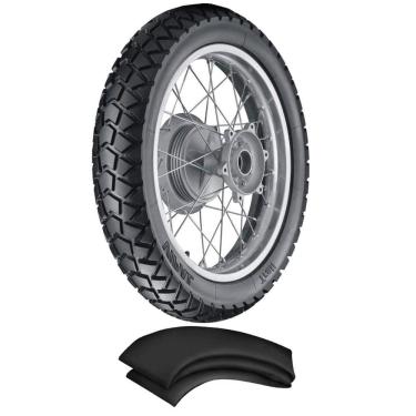 Imagem de Kit Pneu Bros 150 Xre 190 Xtz 150 90/90-19 Tr300 Vipal + Camara