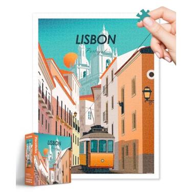 Imagem de PieceRelax Quebra-Cabeças De Plástico Para Adultos, 1200 Peças, Studio Inception - World Travel Lisboa, Os Jogos Mesa E Presentes Mais Satisfatórios, Sem Necessidade Tapete Quebra-Cabeça [H3504]