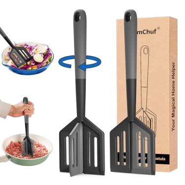 Imagem de Espremedor de batata, espátula 2 em 1, ferramenta de picador de carne moída, espátula multiuso e cortador de vegetais para cozinhar