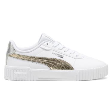 Imagem de Puma Tênis feminino Carina 2.0 Metallic Shine Cadarço Casual - Branco, Branco, 40