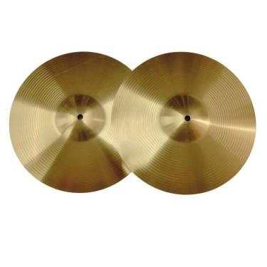 Imagem de Par De Prato 14 Chimbal Hi Hat Dourado Brilhante C. Ibanez