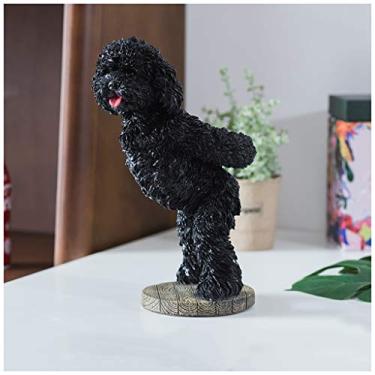 Imagem de zxb-shop Rack de vinho de bancada, cremalheira de vinho, criativa, decoração de animal, sala de estar, bar, armazenamento de três estilos de altura de 28 cm (branco, preto, amarelo) suporte de vinho