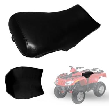 Imagem de ZWPARTS Capa de assento de couro de substituição para acessórios de assento de quadriciclo Arctic Cat 400 500 2005-2009 preto