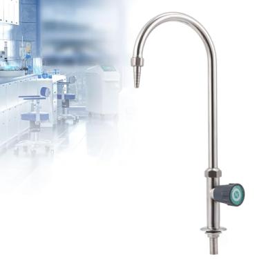 Imagem de CGOLDENWALL Torneira de laboratório, mesa de laboratório, torneira de pia de cobre, porta de bocal único para laboratório, hospital, escolas de ensino superior (feito em aço inoxidável 1101B)