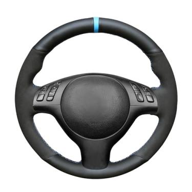 Imagem de MEWANT Camurça costurada à mão com capa de volante de couro para BMW Série 3 E46 E46/5 2004-2005 / 5 Série E39 2002-2003 / M3 2001-2006 / M5 2000-2003