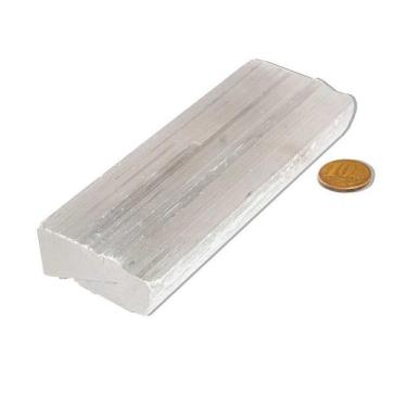 Imagem de Bastão de Selenita Natural Médio 12 a 14 cm - Cristal Bruto para Práti