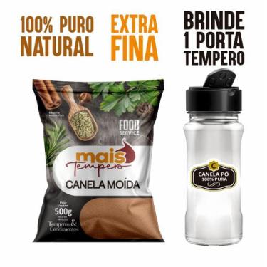 Imagem de CANELA EM PO EXTRA FINA PURA 1kg + Pote - Mais Tempero