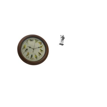 Imagem de Fenteer Relógio de Parede Elegante com Canto de Pássaros E Estátua de Cavaleiro para Sala de Jantar, Entrada, Quarto, Decoração de Casa E Presente de Inaugura