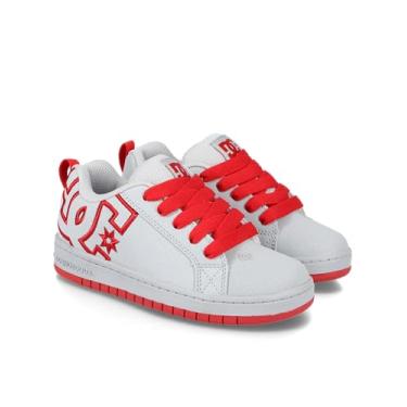 Imagem de DC Shoes Tênis de skate masculino Court Graffik, Cinza/vermelho, 18