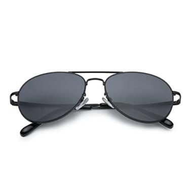 Imagem de Óculos de sol para homens e mulheres, óculos de sol clássicos vintage aviador proteção UV óculos de sol para dirigir, Areia, preto, cinza, 56MM