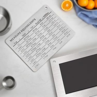 Imagem de Tabela de conversão de medição de cozinha, conversor de unidade de cozimento para geladeira ferramenta de tabela de cozinha para receita precisa