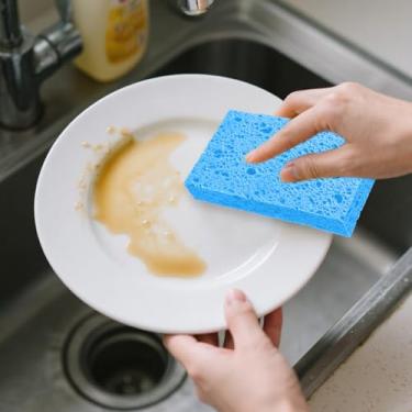 Imagem de Esponjas de cozinha esponja de limpeza comprimida macia para limpeza de superfícies de limpeza doméstica (azul, 11 x 7 x 0,2)