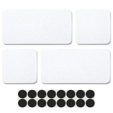 Imagem de 4 peças de porta-copos de diatomita absorvente de água, suporte de sabão de terra de diatomácea de pedra absorvente para copos, sabonete, bebidas, garrafas e frascos cosméticos (branco)