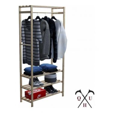 Imagem de Kit Arara Moderna Organizar Para Closets Sapateira E Aparador Expositor Design Original 100% Madeira