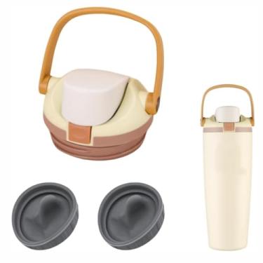 Imagem de Tampa de substituição adequada para garrafa de água Owala FreeSip Sway 1,134 g (marrom, balanço 1,134 g)