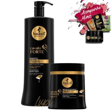 Imagem de Kit Haskell Cavalo Forte Shampoo 1l + Mascara 500g