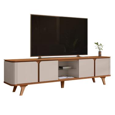 Imagem de Rack Curvado para TVs de 60 Polegadas Welch Cedro Off White